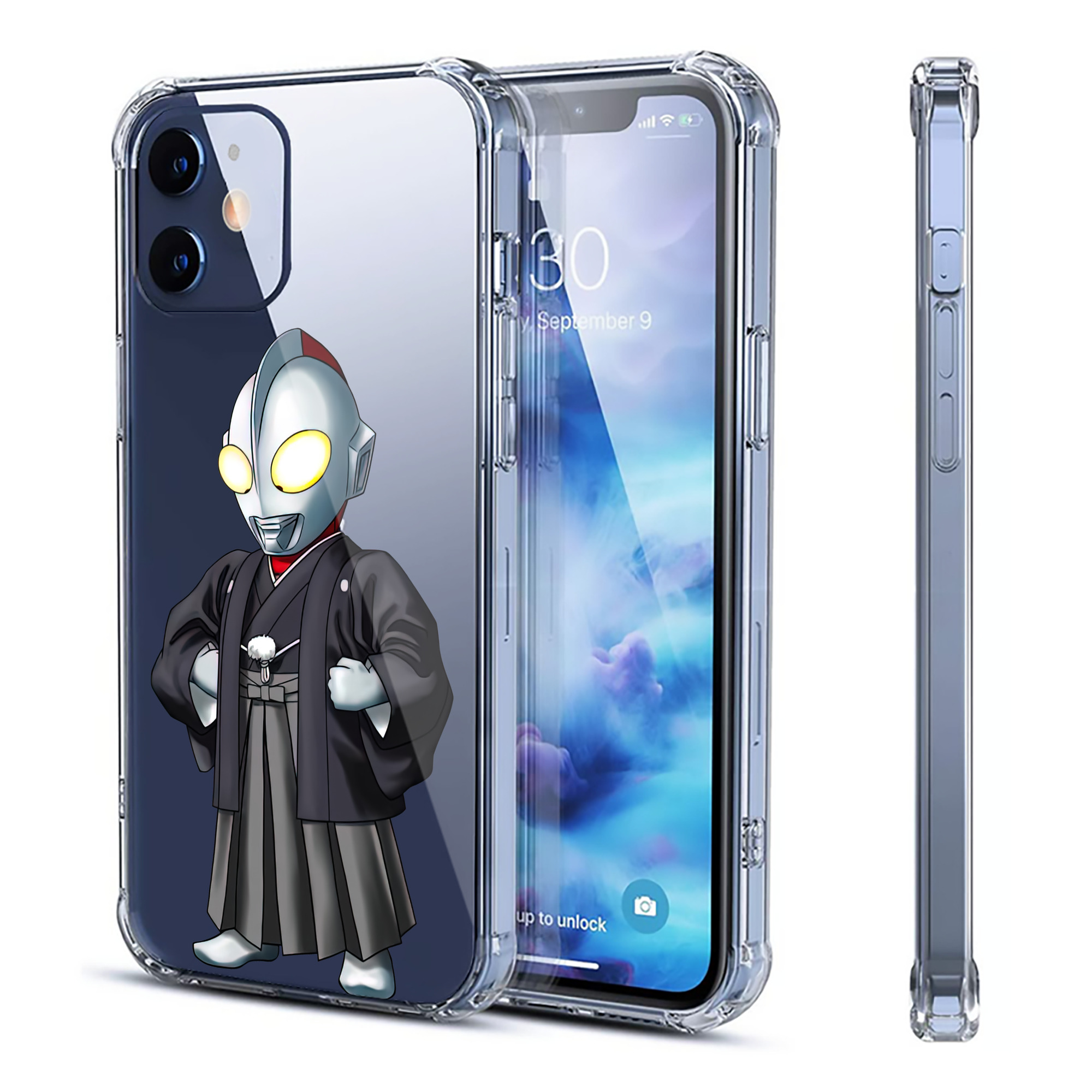 （画像用） ウルトラマン Ultraman 【iPhone 12シリーズ対応】透明スマホケース（クリアソフトケース）